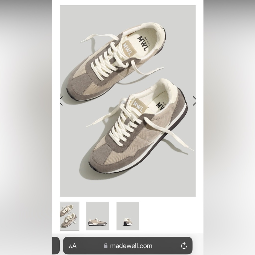 Madewell gray casual sneakers
